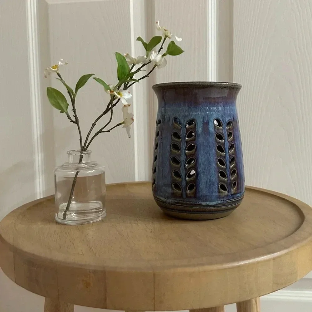 POTTERY ~ Cobalt blue w/hint of purple rim by Betty Gelvin of Maggie Valley - Picture 6 of 7